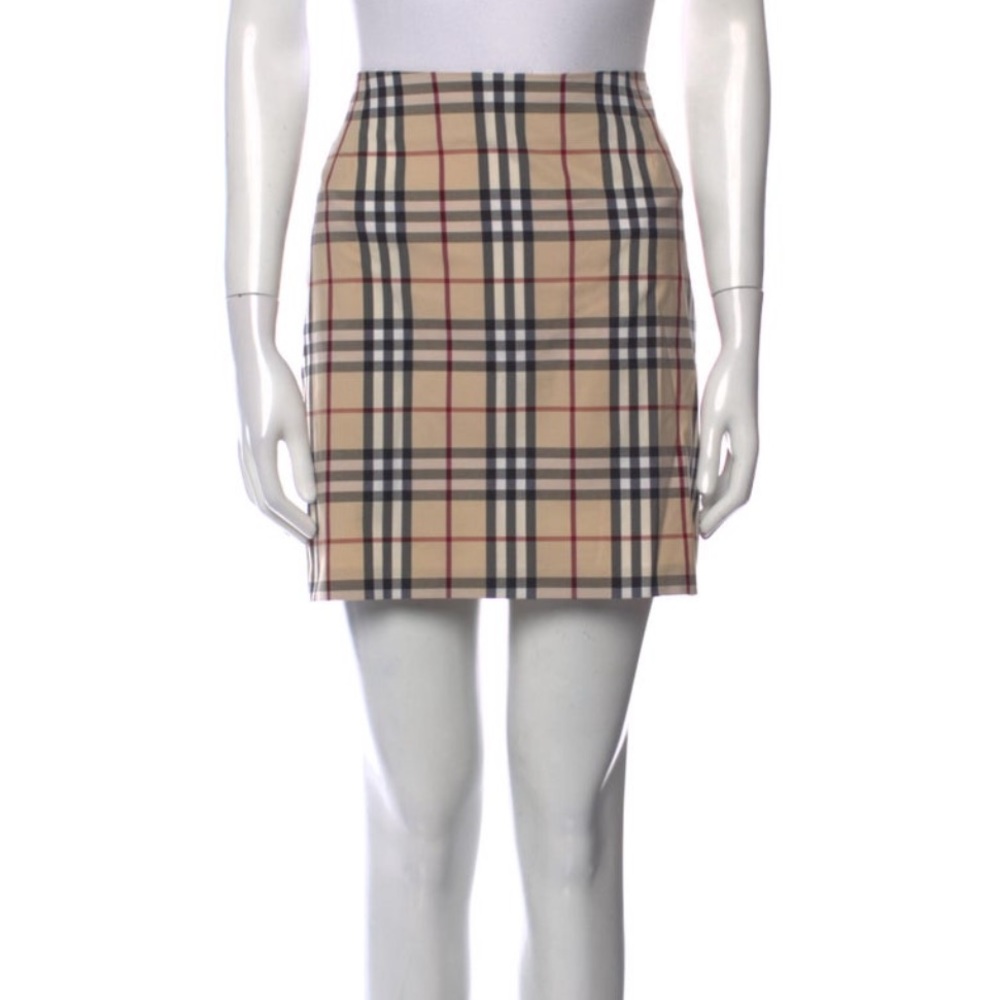 Burberry Plaid Print Mini Skirt